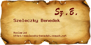 Szeleczky Benedek névjegykártya